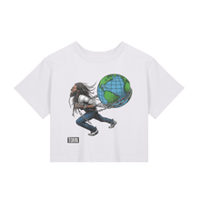 Load image into Gallery viewer, &quot;THE WORLD IS YOURS&quot; Cropped Tee

