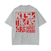 Load image into Gallery viewer, Grey/Red &quot;RISK TAKERS&quot; TEE
